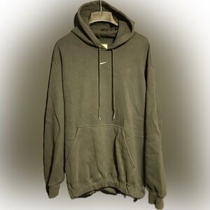 Nike Center Swoosh Hoodie Black Sz XL Gray Tag 2000s